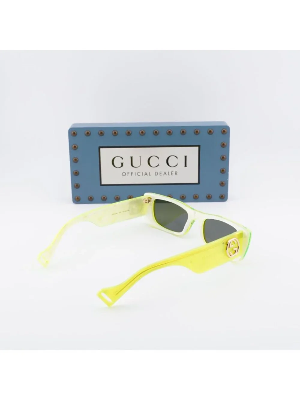 Gucci GG0516S 004 Rectangle Sunglasses - Yellow / Grey